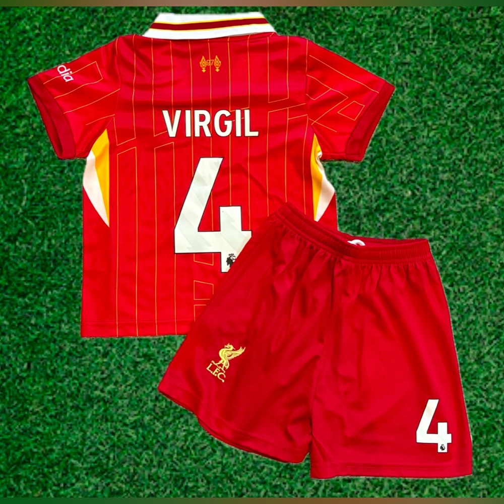 Virgil van Dijk Kids Toddler & Youth Soccer Jersey New with 2 Piece Set